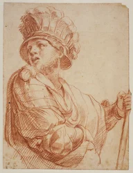 Soldaat met gevederde helm, naar Raphael