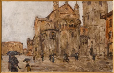 Piazza Grande in de regen