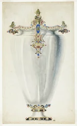 Monumentale vaas met juwelen