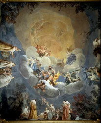 De Olympus Fresco door Giuseppe Maria Crespi genaamd lo Spagnolo (1665-1747)