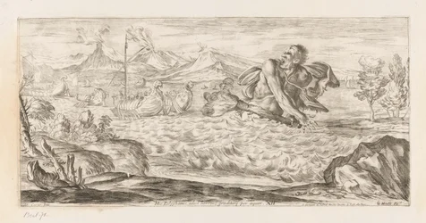 Polyphemus achtervolgt de vloot van Aeneas