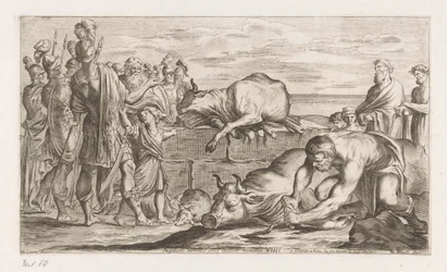 Trojanen offeren dieren aan Neptunus