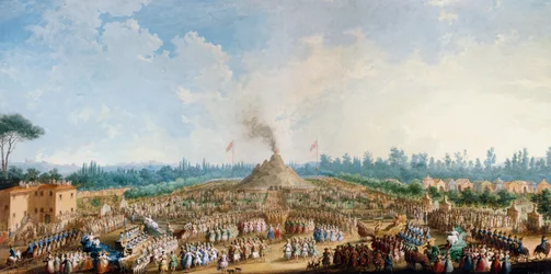 Viering bij de Cascine ter ere van Ferdinand III, De vulkaan