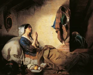 Verlaten of gevallen vrouw
