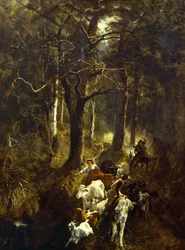 Weiden in Fontainebleau, door Giuseppe Palizzi