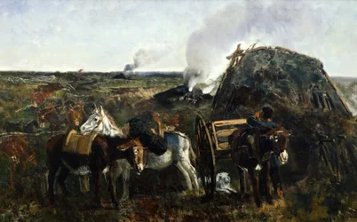 De mijnwerkers, door Giuseppe Palizzi