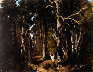 De houthakker in Fontainebleau