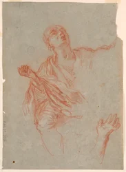 Tekening, Studies van de armen, handen en draperie van rouwenden, eind 18e eeuw