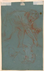 Tekening, Twee studies van een man, laat 18e eeuw