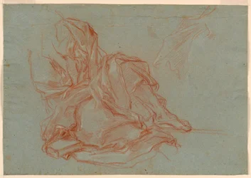 Studies voor een Jonge Man, Draperie