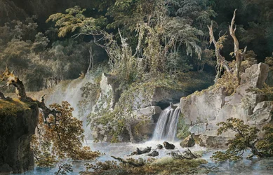 Landschap met waterval