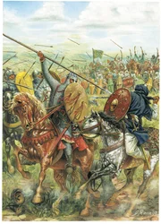 De christelijke huurlingridder Rodrigo Ruiz de Vivar, genaamd Le Cid (illustratie)