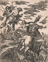 De Ontvoering van Persephone met Pluto te Paard Rechts