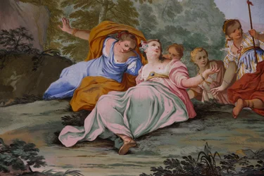 Voorstellingen van de mythe van Diana, door Domenico en Giuseppe Valeriani, fresco