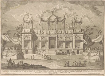 De Seconda Macchina voor de Chinea van 1770: De vismarkt portiek