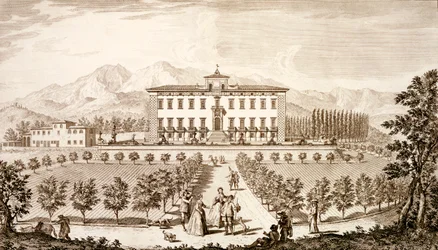 Uitzicht op de Villa del Barone, uit 