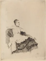 Portret van Madame de Nittis ("Attenzione")