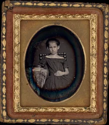 Portret van een meisje,c. 1850 (foto)