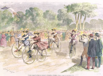 Originele Kostuums voor de Velocipede Race in Bordeaux