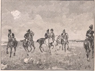 Napoleon en zijn gevolg in Boulogne AD 1803