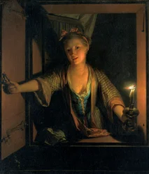 Een meisje bij het raam, 1663-1700