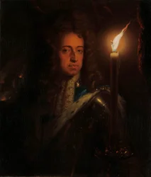 Portret van Willem III (1650-1702), Prins van Oranje, Stadhouder en vanaf 1689 Koning van Engeland