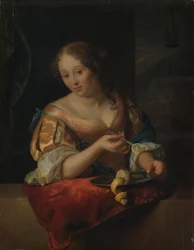 Jonge Vrouw met Citroen