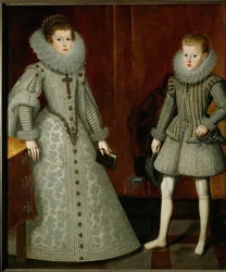De infante Filips, later koning Filips IV van Spanje, en zijn zus Anna, Anne d