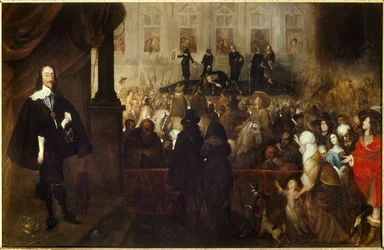 De executie van Karel I op Whitehall Square (White Hall in Londen)
