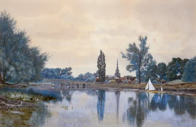 Wallingford vanaf de Rivier de Theems
