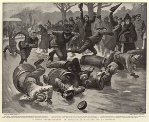 Een nieuwe vorm van vermaak: een hindernisrace op het ijs in Hamburg