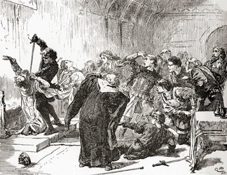 Een scène uit William Shakespeares toneelstuk Hamlet, Act V, Scene 2