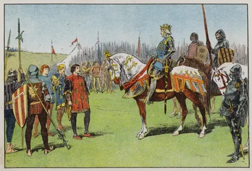 Hendrik V voor de Slag bij Agincourt