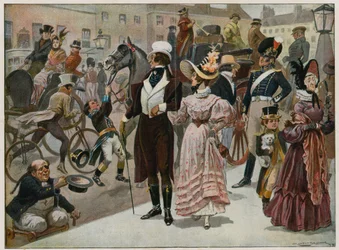 De vroege dagen van onze eeuw - Piccadilly, Londen, in 1800