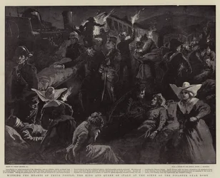 Het Hart van hun Volk Winnen, de Koning en Koningin van Italië bij de Ramp nabij Rome