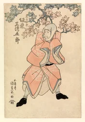 Acteur Bando Mitsugoro III, in de rol van Tokoshiro of mogelijk Dojishiro, ca. 1808-25