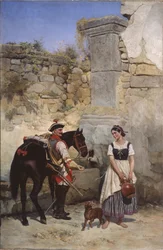 Scène bij de Bron