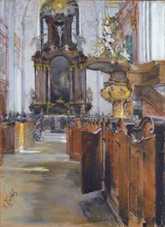 Interieur van St. Michaelis in Hamburg, 1890