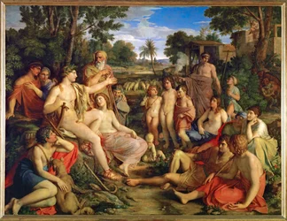 Apollo tussen de herders (olieverf op doek)