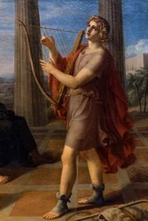 David speelt voor Saul, detail