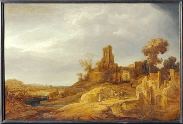 Landschap bij de brug ...