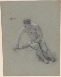 Zittende vrouw