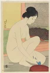 Vrouw in bad, oktober 1915