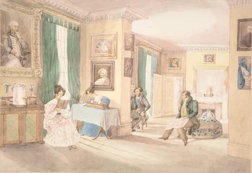 Een Interieur in Hatton, Warwickshire, 1820-30