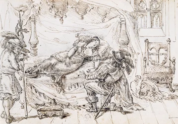 Doornroosje, illustratie voor sprookje door Charles Perrault
