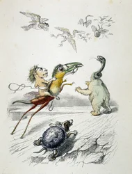 De jacht (fabelachtige dierenrace) door Grandville