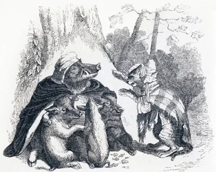 De adelaar, het wilde zwijn en de poes - Fabels van La Fontaine