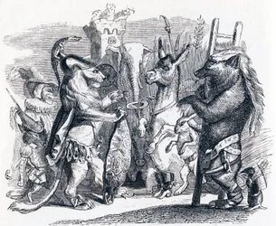 De leeuw die ten oorlog trekt - Fabels van La Fontaine
