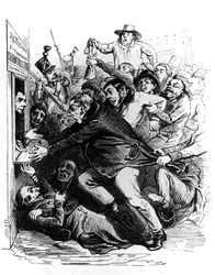 De aandeelhouders, gravure naar tekening van Jean Ignace Isidore aka JJ Grandville
