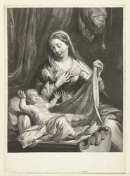 Maria met Christuskind in kribbe